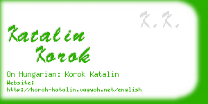 katalin korok business card